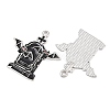 Alloy with Black Enamel Pendants AL-CBA2919-02P-04-2