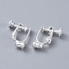 Brass Screw Clip-on Earring Converters Findings KK-F785-04S-4