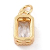 Real 18K Gold Plated Brass Inlaid Cubic Zirconia Charms ZIRC-L100-075G-03-3