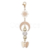 Alloy Enamel Butterfly Pendant Decorations HJEW-JM01026-2