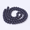 Baking Paint Frosted Glass Bead Strands X-GLAA-S031-10mm-38-3