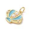Rack Plating Brass Enamel Pendants KK-Z056-35G-02-2