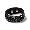 Faux Suede Snap Cord Bracelet LS-BJEW-F428-15-4