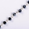 Handmade Rondelle Glass Beads Chains for Necklaces Bracelets Making AJEW-JB00038-03-1