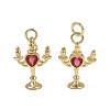Brass Micro Pave Cubic Zirconia Pendants KK-Z120-02G-02-1