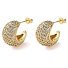 Rack Plating Brass Micro Pave Cubic Zirconia Stud Earrings EJEW-M230-11G-1