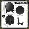 Flat Round Natural Obsidian Display Decorations with Base DIY-WH0899-877-2