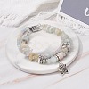 Natural Morganite Chip Beads Multi-strand Bracelet BJEW-JB07052-05-2