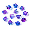 Two Tone Transparent Spray Painted Glass Beads GGLA-S054-011D-02-1