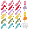 24Pcs 6 Color Iron Leaf Stud Earring Findings IFIN-PH0001-99-1