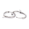 Tarnish Resistant 201 Stainless Steel Huggie Hoop Earring Findings STAS-P283-01S-P-2