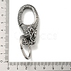 Tibetan Style 316 Surgical Stainless Steel Fittings with 304 Stainless Steel Key Ring FIND-Q101-23AS-3