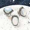 Opalite Adjustable Rings RJEW-I108-01AS-05-1