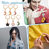 Alloy Enamel Star & Moon Pendant Locking Stitch Markers HJEW-AB00041-6