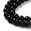 Natural Obsidian Bead Strands G-R173-6mm-02-2