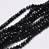 Faceted Rondelle Glass Beads Strands GLAA-I033-3mm-07-1