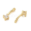 Brass Pave Clear Cubic Zirconia Charms CU-CBA9FFD-11G-08-2
