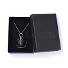 Natural Tourmaline Pendant Necklaces NJEW-JN02424-6