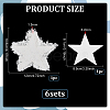 6Bags Polyester Blank Embroidery Sew on Cloth Patches PATC-PH0001-86D-2