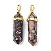 Natural Rhodonite Pointed Pendants G-G025-01G-29-2