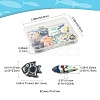 8Pcs 8 Colors Handmade Porcelain Beads PORC-FS0001-52-3