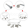 DIY Extendable Bangle with Charm Making Kit DIY-YW0008-28-5