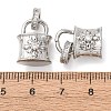Brass Micro Pave Cubic Zirconia Pendants KK-A279-23P-3