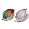 Natural Druzy Agate Links Connectors G-S359-082-2