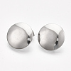 Non-Tarnish 201 Stainless Steel Stud Earring Findings X-STAS-S079-52B-2