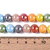 Electroplate Glass Beads Strands X-EGLA-N019-10mm-03-4