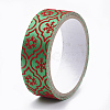 Self Adhesive Single Face Pattern Printed Burlap Ribbon OCOR-T010-05-3