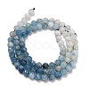 Gradient Color Natural Devil Blue Aquamarine Beads Strands G-NH0072-B01-5mm-4