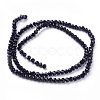 Faceted(32 Facets) Round Glass Beads Strands X-EGLA-J042-4mm-08-2