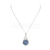 304 Stainless Steel Macrame Pouch Empty Stone Holder for Pendant Necklaces Making NJEW-JN04384-02-2