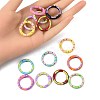 14Pcs Spray Painted Alloy Spring Gate Rings FIND-FS0004-58-2