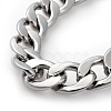 Non-Tarnish Men's 304 Stainless Steel Curb Chain Bracelets BJEW-G618-01P-2