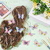 8Pairs 8 Style Double Layers Tulle Butterfly Alligator Hair Clips PHAR-CP0001-06-5