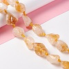 Natural Yellow Quartz Beads Strands G-B024-02-4