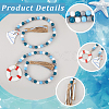 2Pcs 2 Styles Wood Beaded Hanging Ornaments HJEW-GF0001-56C-5