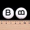 Opaque White Acrylic European Beads AC-CBA3BDD-01B-3