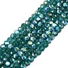 AB Color Plated Transparent Glass Rondelle Beads Strands EGLA-T029-2mm-10N-1