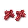 Dyed Synthetic Coral Woven Beads CORA-Q031-01-2