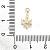 Brass Pave Cubic Zirconia Pendants KK-Q048-26G-3
