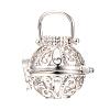 Rack Plating Brass Cage Pendants KK-S309-07P-1