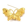 Butterfly Zinc Alloy Rhinestone Brooches for Backpack Clothes JEWB-S027-04B-2