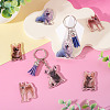 12Pcs 4 Styles Printed Acrylic Pendants OACR-TA0004-14B-7