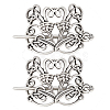 Viking Alloy Hair Clip with Hair Sticks OHAR-WH0001-04C-1