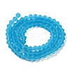 Imitate Austrian Crystal Frosted Glass Beads Strands EGLA-A039-T6mm-MD19-2