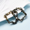 Unisex Chip Natural Labradorite Beaded Stretch Bracelets BJEW-S143-19-6