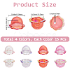 60Pcs 4 Colors UV Plating Acrylic Bead Caps PACR-PA0001-12A-2